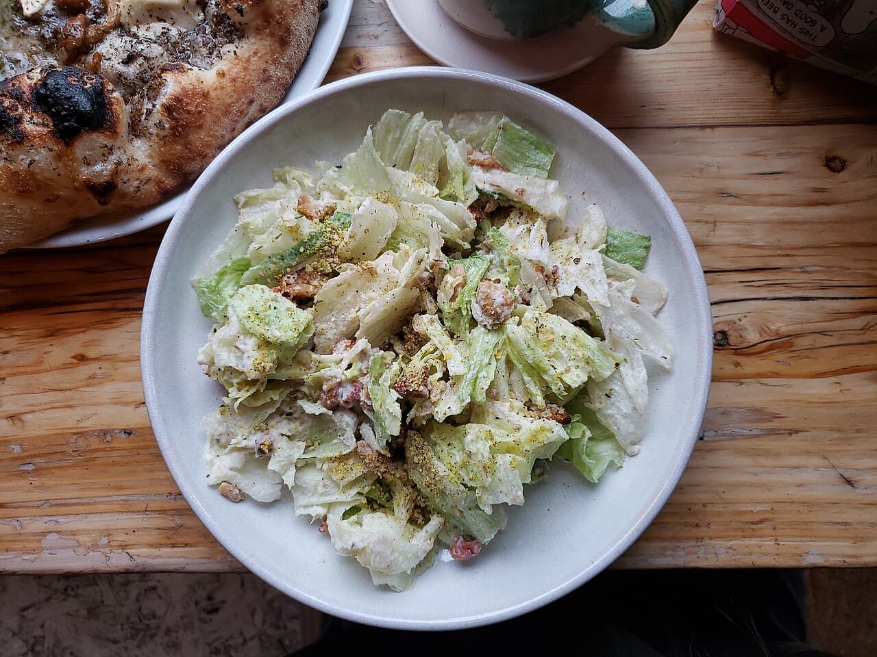Caesar salad in a bowl